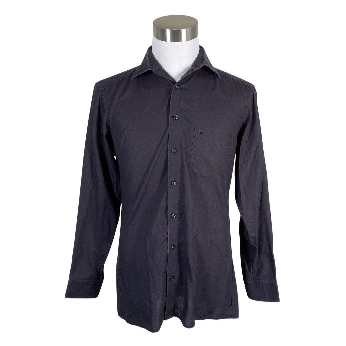 Unisex Olymp - Collared shirt, size M - Black (1)