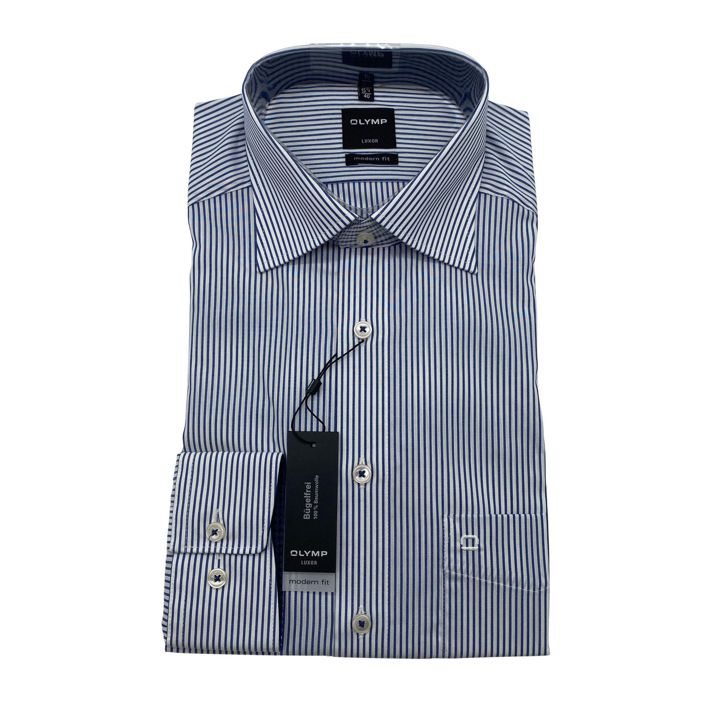 Unisex Olymp - Collared shirt, size M - Blue (1)