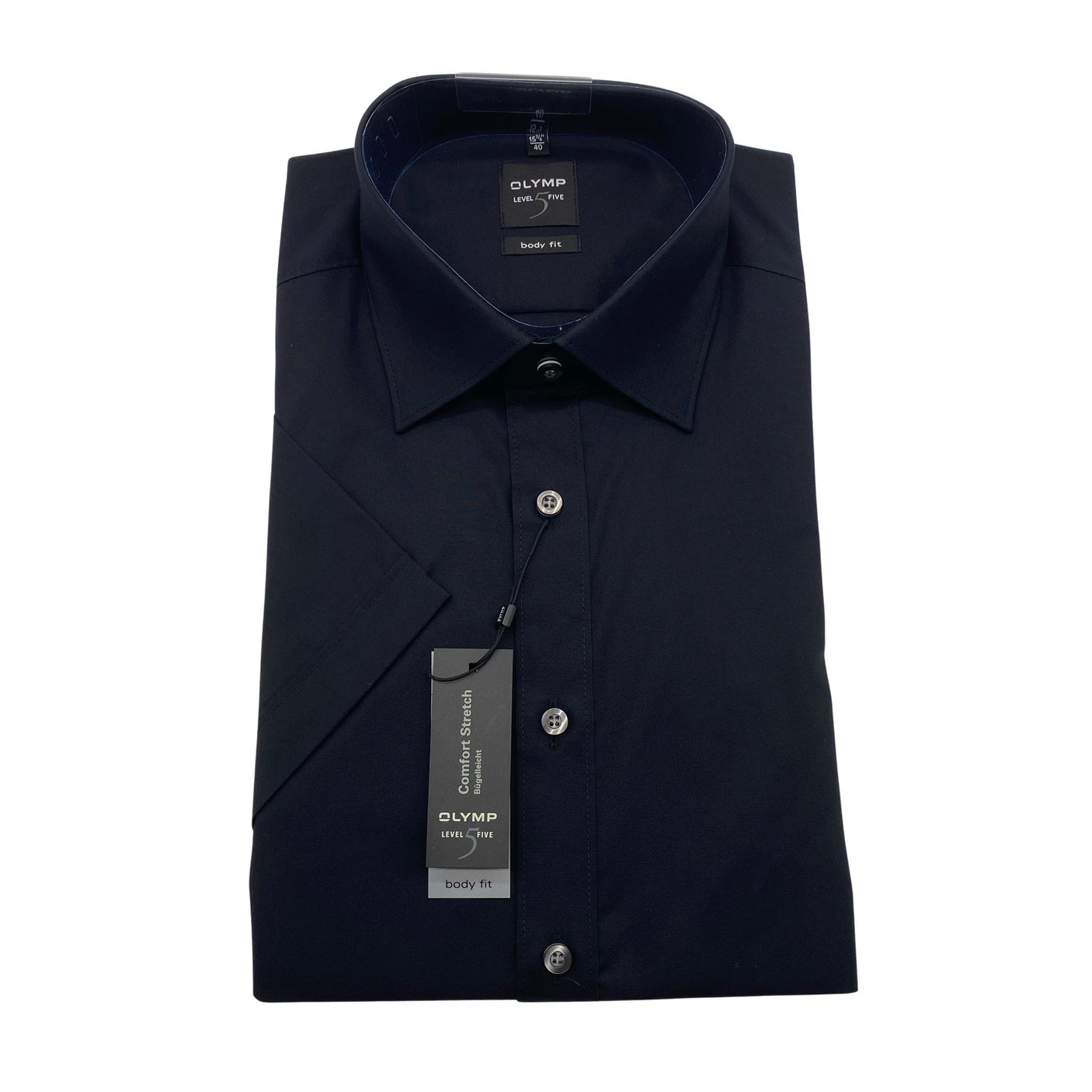 Unisex Olymp - Collared shirt, size M - Black (1)