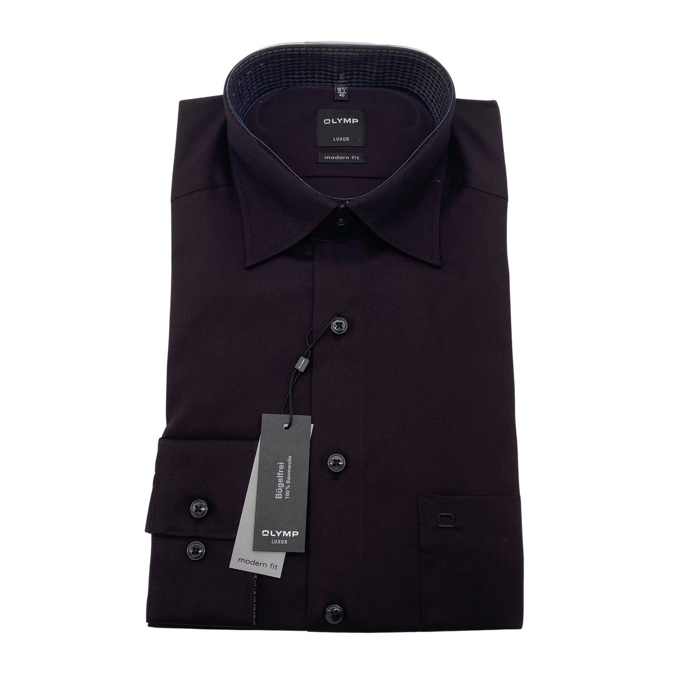 Unisex Olymp - Collared shirt, size M - Black (1)