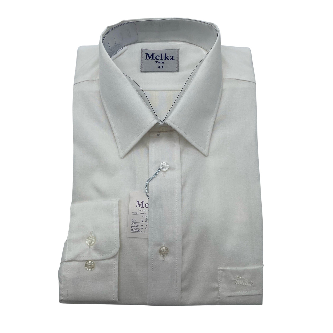 Unisex Melka - Collared shirt, size M - White (1)
