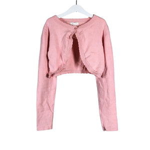 Unisex Mingnelin - Knit bolero jacket, size 146 - 152 - Light pink (1)
