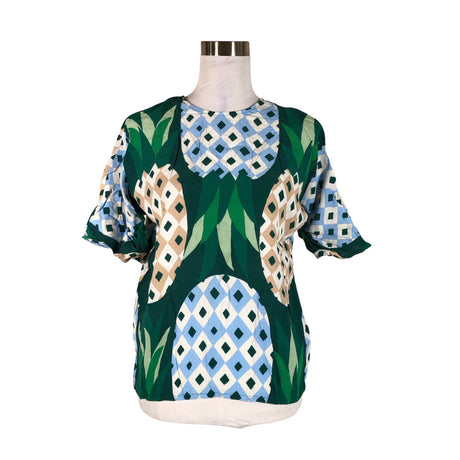 Unisex Marimekko - Short-sleeved blouse, size 38 - Green ()