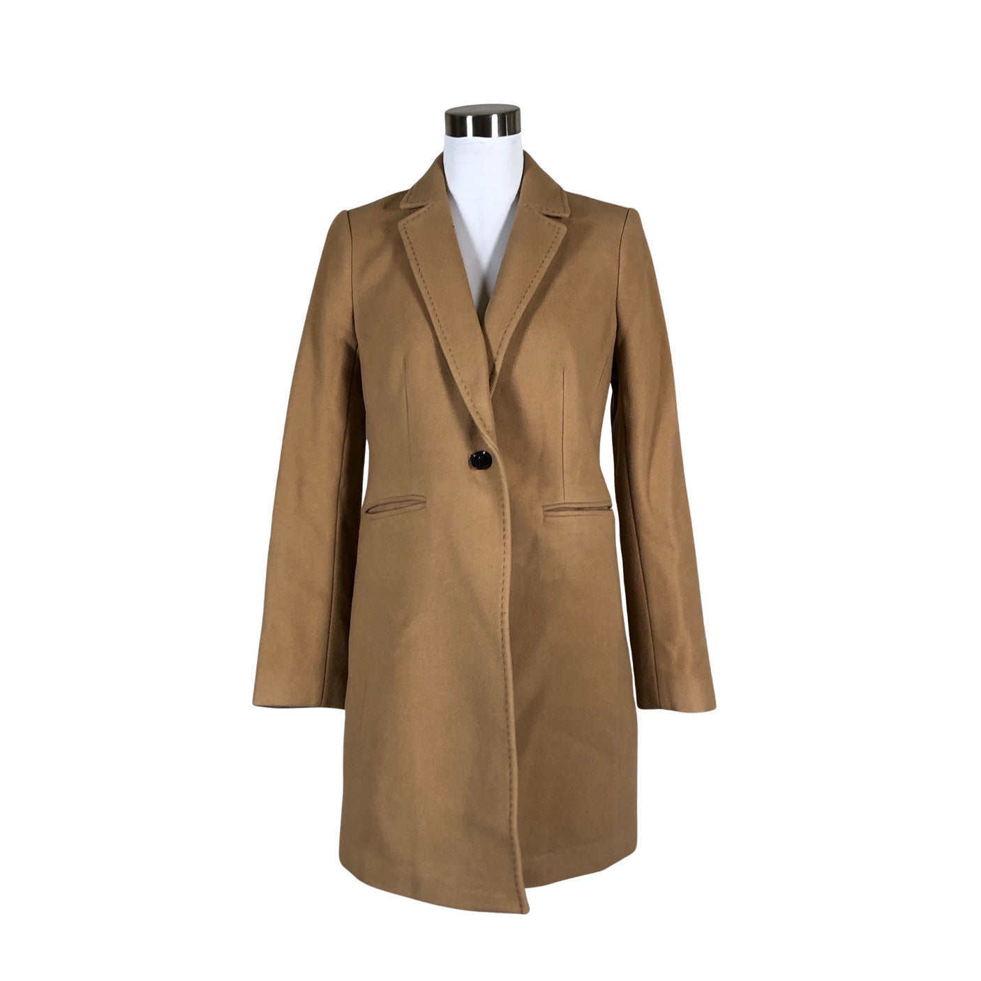 Unisex Knowledge Cotton Apparel - Wool coat, size 36 - Brown (1)
