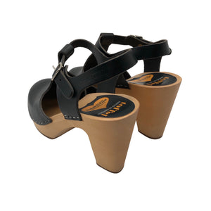 Unisex Swedish Hasbeens - Heeled sandals, size 38 - Black (2)