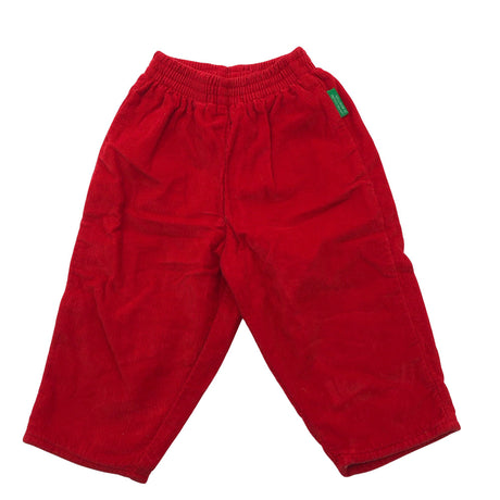 Unisex Benetton - Velvet pants, size 68 - 74 - Red ()