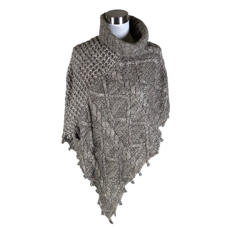 Unisex Soyaconcept - Poncho, size 38 - Brown ()