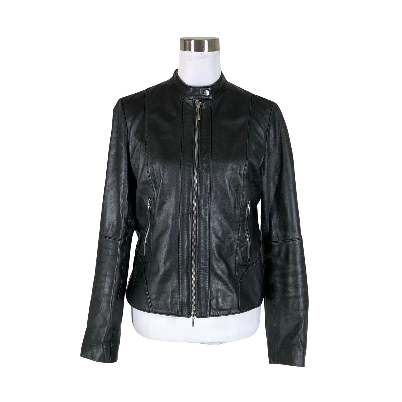 Unisex Hugo Boss - Leather jacket, size 40 - Black (1)