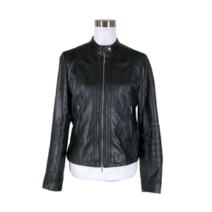 Unisex Hugo Boss - Leather jacket, size 40 - Black (1)