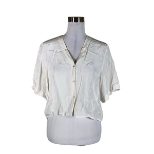 Unisex &Other Stories - Short-sleeved blouse, size 38 - Natural white (1)