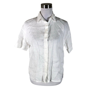 Unisex by the sea - Short-sleeved blouse, size 36 - White (1)