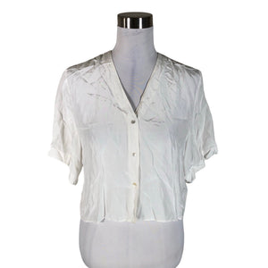 Unisex &Other Stories - Short-sleeved blouse, size 38 - White (1)