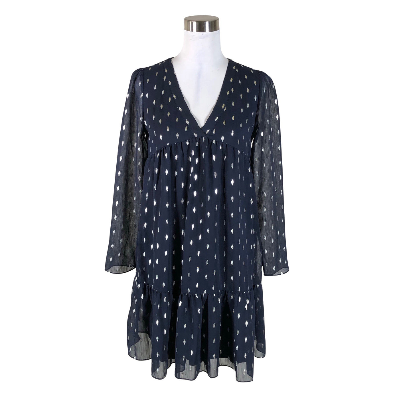 Unisex Naf Naf - Schiffon dress, size 38 - Blue (1)