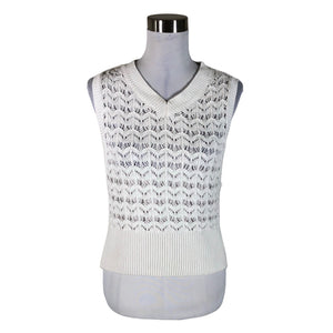 Unisex Lindex - Knit vest, size 36 - White (1)