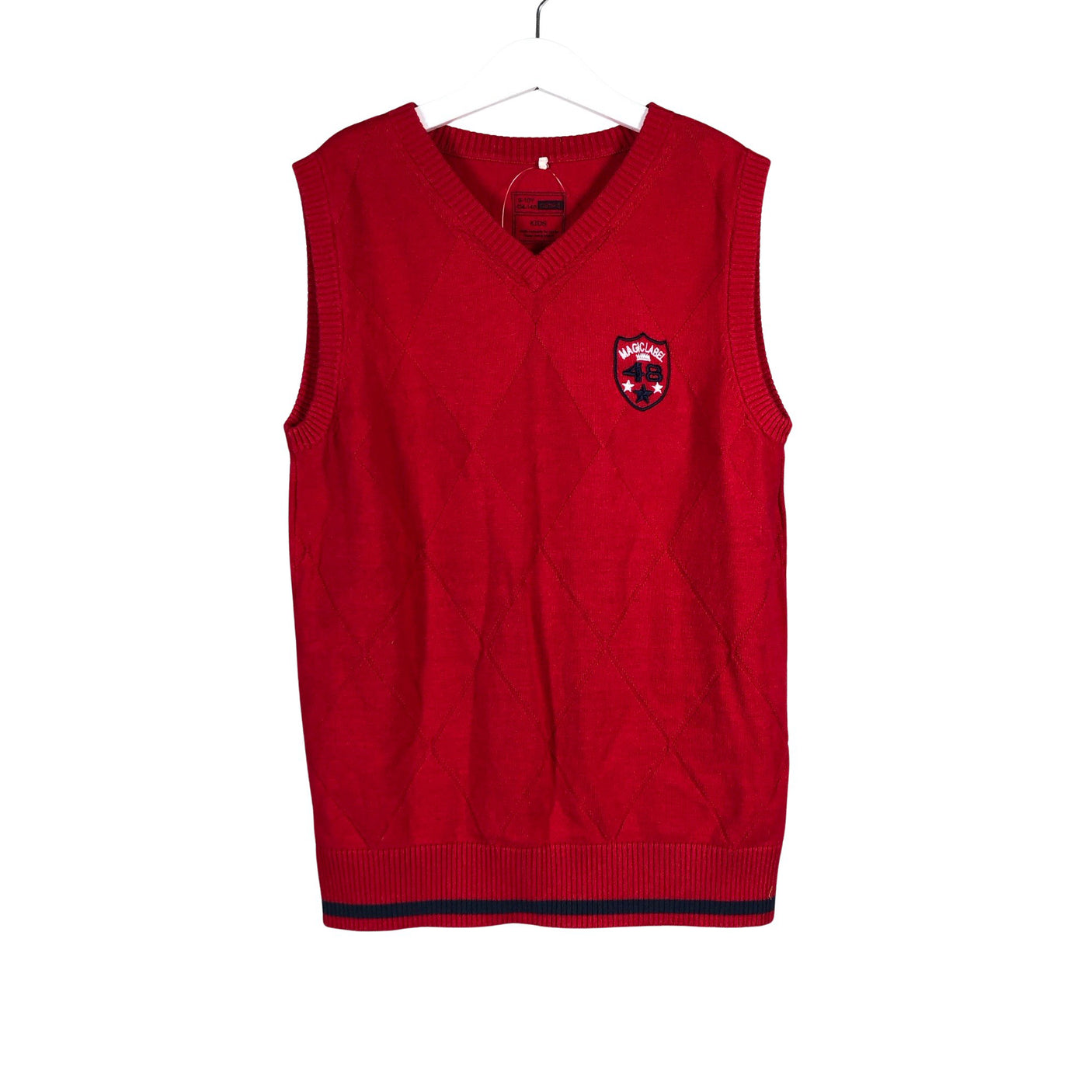 Unisex Name It - Knit vest, size 134 - 140 - Red (1)