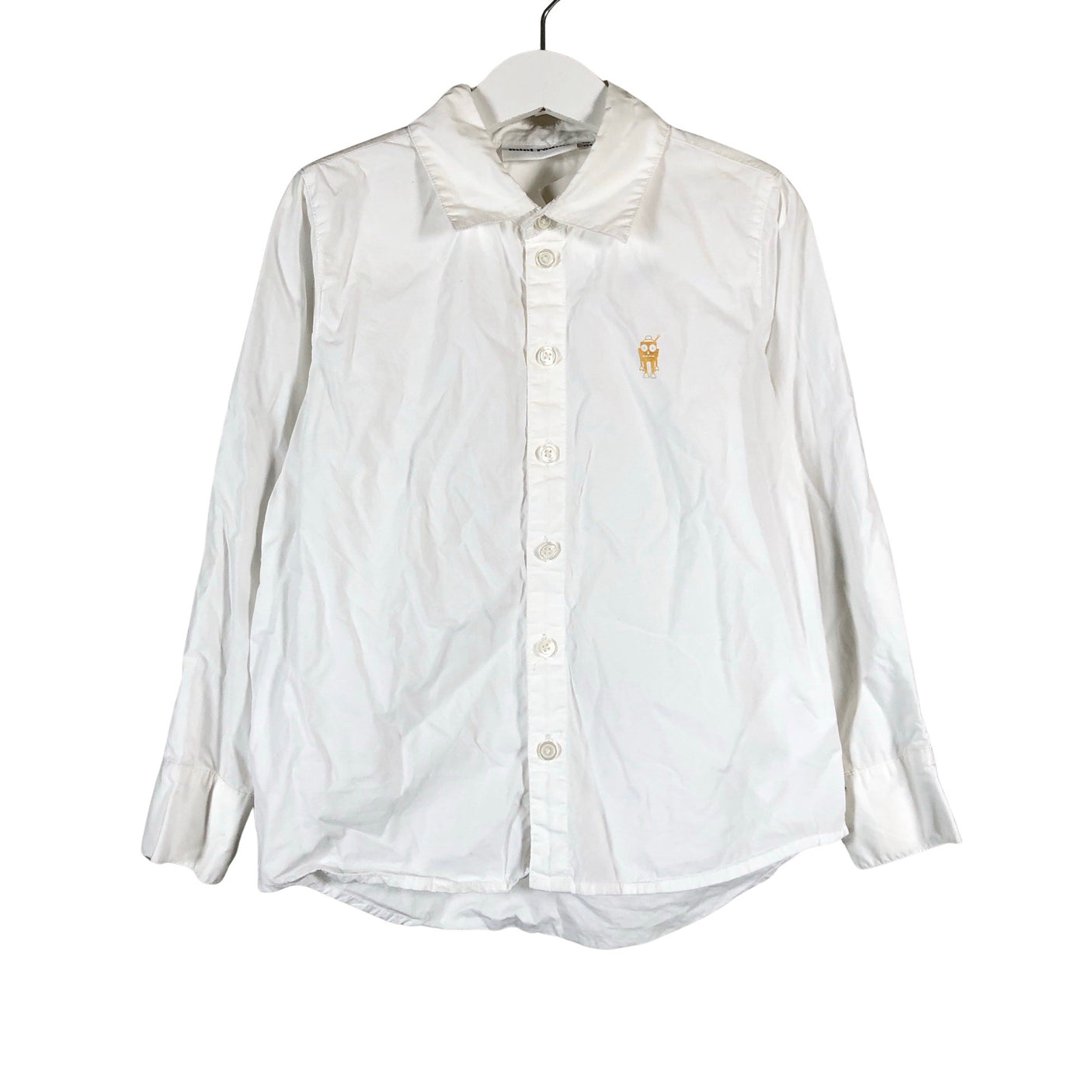 Unisex Mini Rodini - Collared shirt, size 116 - 122 - White (1)