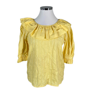 Unisex Handmade - Short-sleeved blouse, size 42 - Yellow (1)