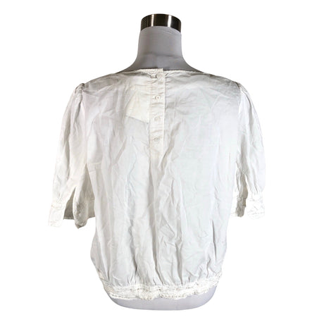 Unisex Max&Co - Short-sleeved blouse, size 38 - Natural white (2)