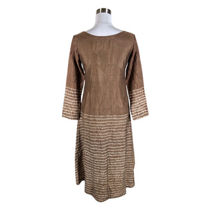 Unisex Aranya - Schiffon dress, size 36 - Brown (2)