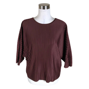Unisex Lindex - Short-sleeved blouse, size 36 - Wine red (1)