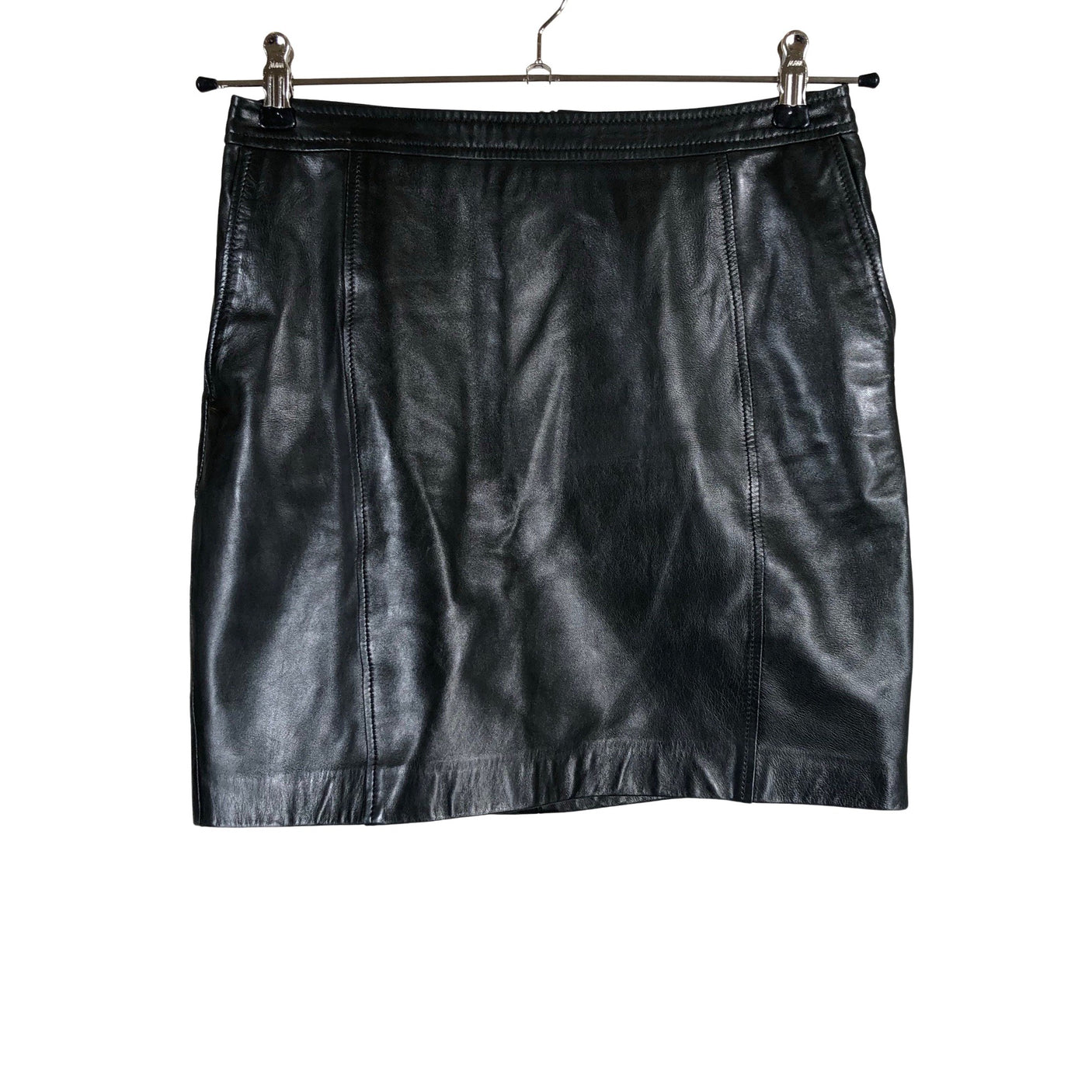Unisex Massimo Dutti - Leather skirt, size 38 - Black (1)