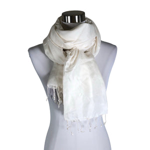 Unisex Artisan Myanmar - Scarf, size Maxi - White (1)