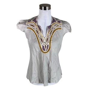 Unisex Fatima Rendas - Short-sleeved blouse, size 38 - Gray (1)