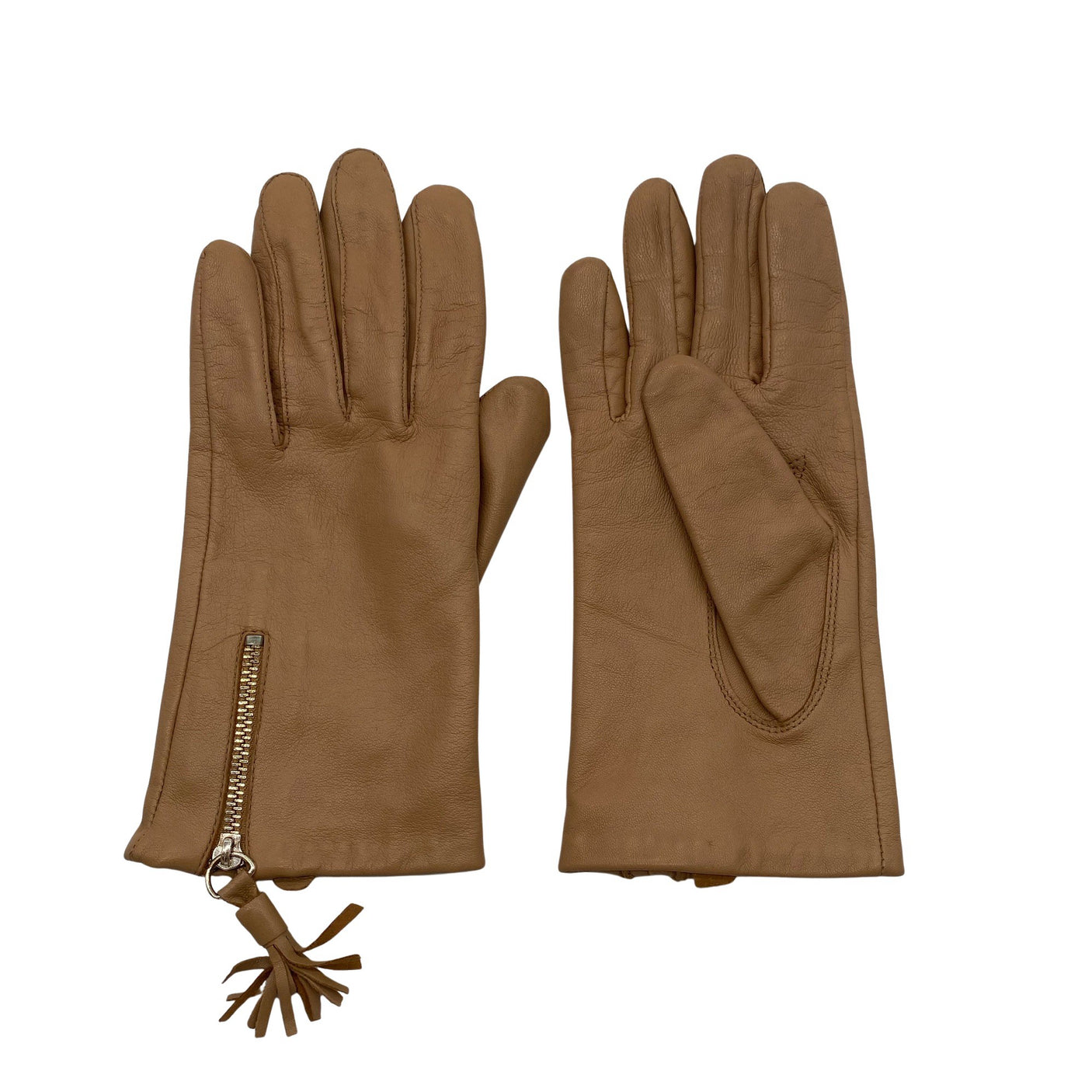 Unisex Global - Leather gloves, size No size - Brown (1)