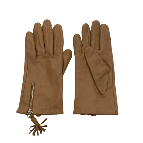 Unisex Global - Leather gloves, size No size - Brown ()