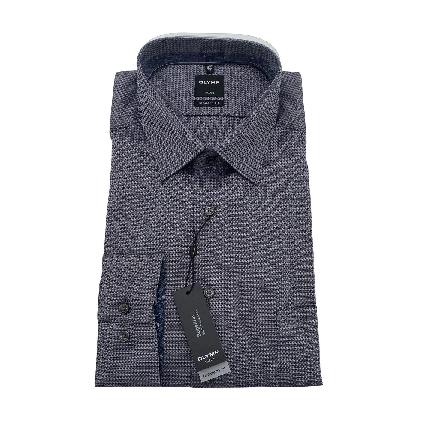 Unisex Olymp - Collared shirt, size XXL - Gray (1)