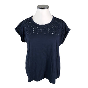 Unisex Zizzi - Short-sleeved blouse, size 42 - Blue (1)