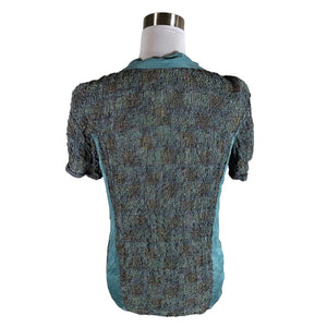 Unisex Schumacher - Short-sleeved blouse, size 38 - Light blue (2)