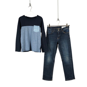 Unisex Polarn O. Pyret - Jeans, size 122 - 128 - Blue (1)