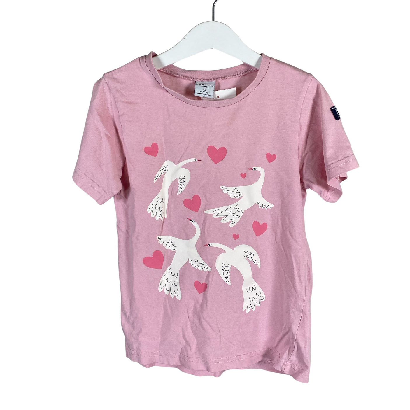 Unisex Polarn O. Pyret - T-shirt, size 116 - 122 - Light pink (1)