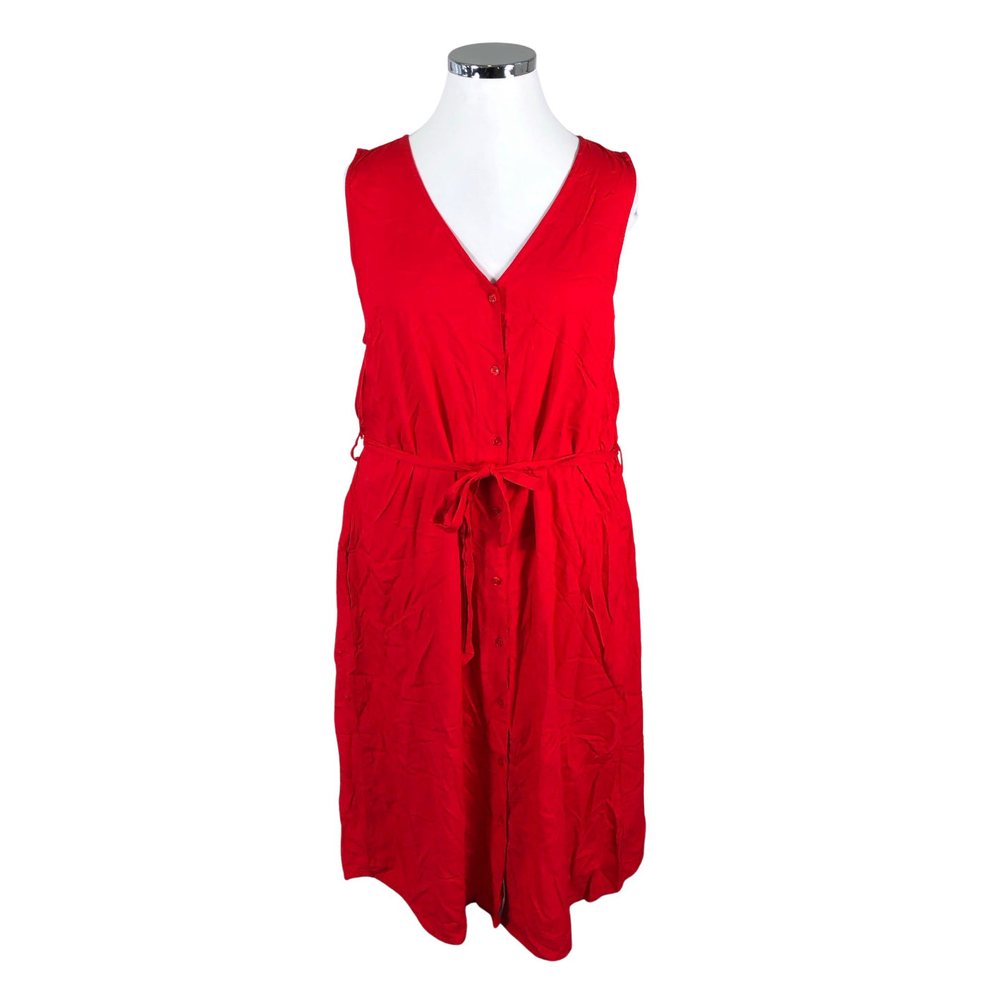 Unisex Cream - Schiffon dress, size 46 - Red (1)