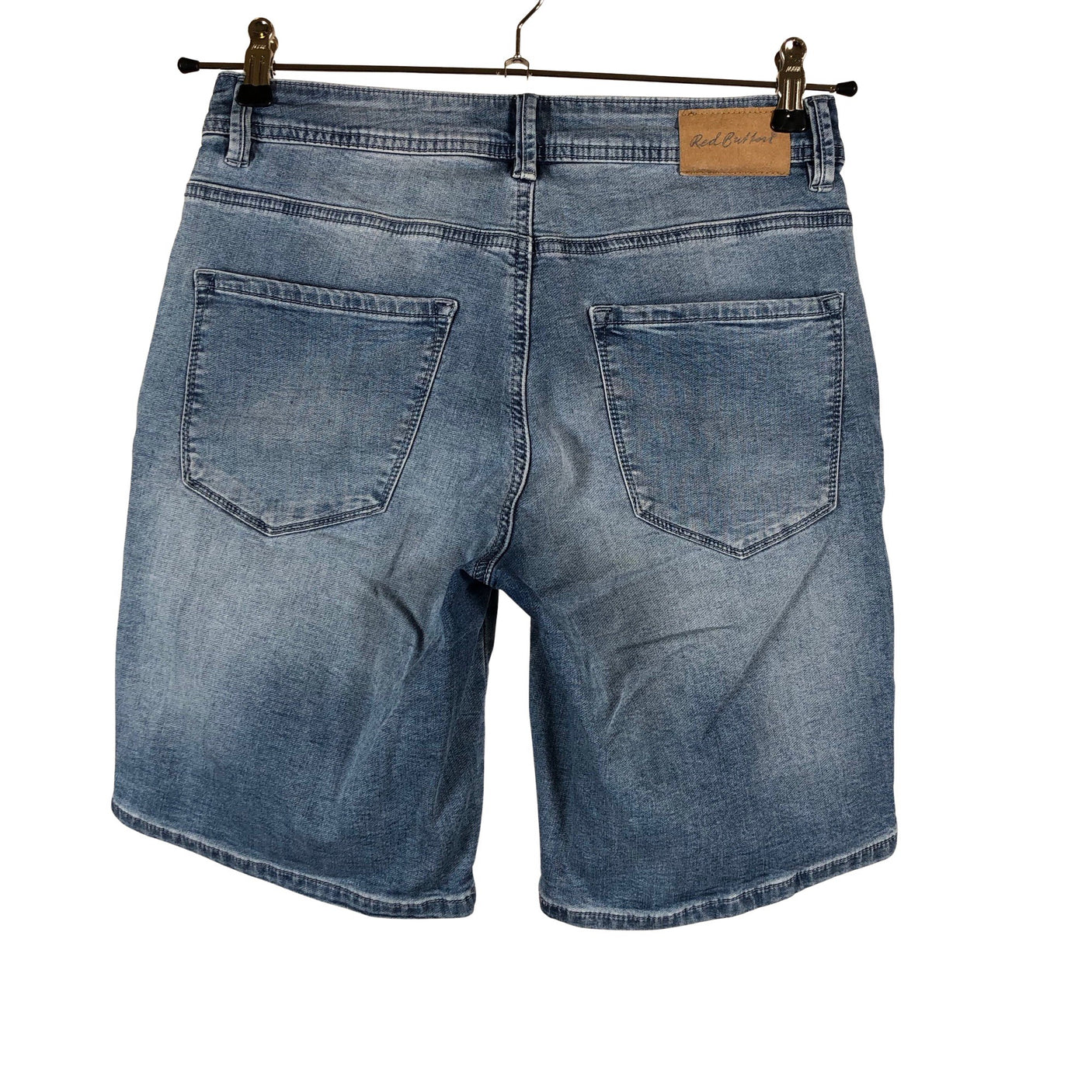 Unisex Red Button - Denim shorts, size 36 - Blue (2)