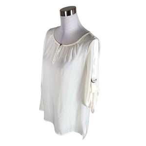 Unisex Michael Kors - Short-sleeved blouse, size 38 - Natural white (2)