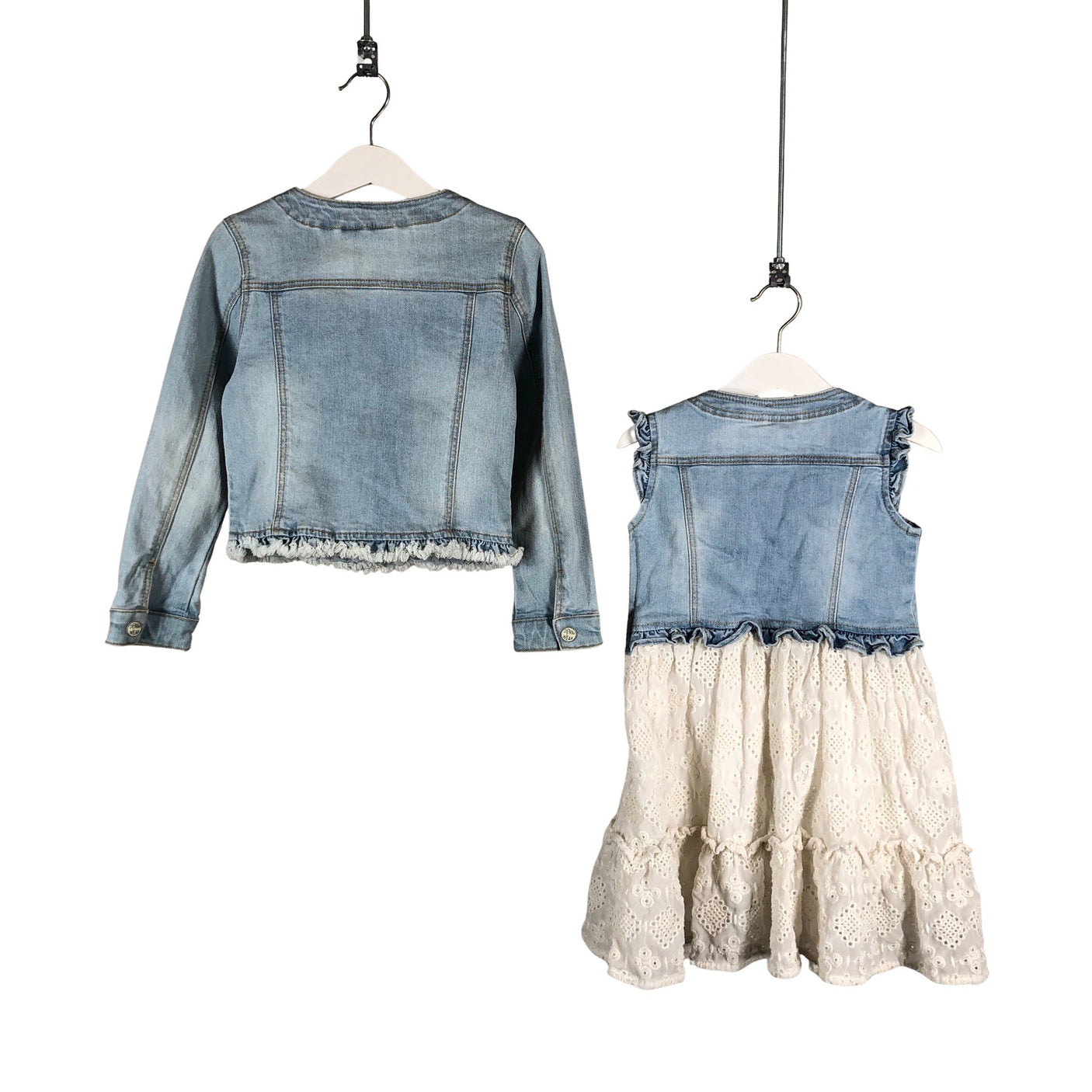 Unisex Mayoral - Denim dress, size 110 - 116 - Light blue (2)