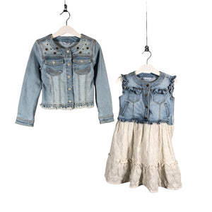 Unisex Mayoral - Denim dress, size 110 - 116 - Light blue (1)