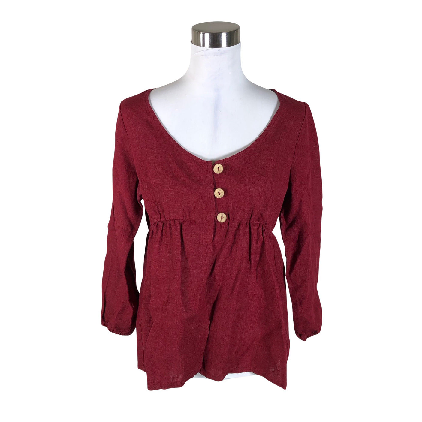 Unisex Bypias - Blouse, size 38 - Wine red (1)