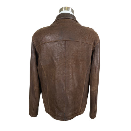 Unisex Milestone - Leather jacket, size L - Brown (2)
