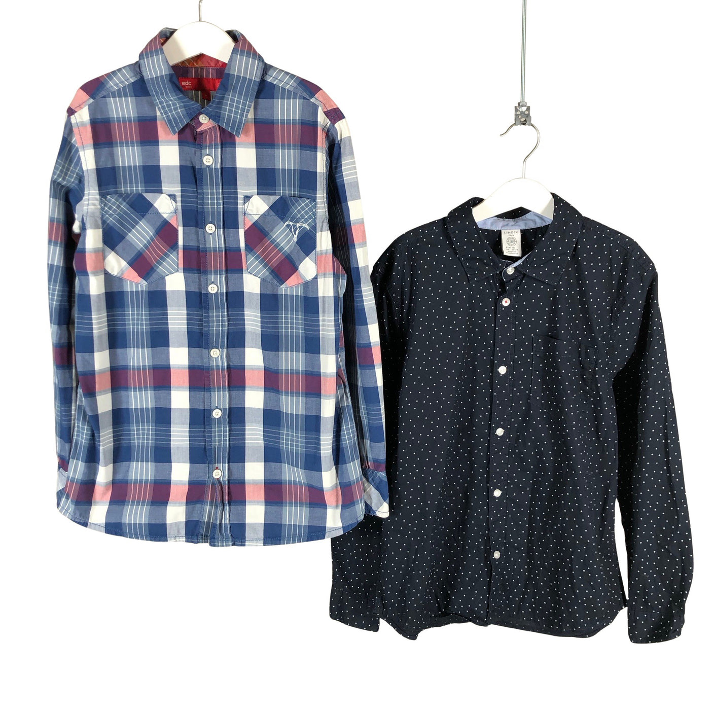 Unisex Lindex - Collared shirt, size 146 - 152 - Blue (1)