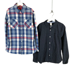 Unisex Lindex - Collared shirt, size 146 - 152 - Blue (1)
