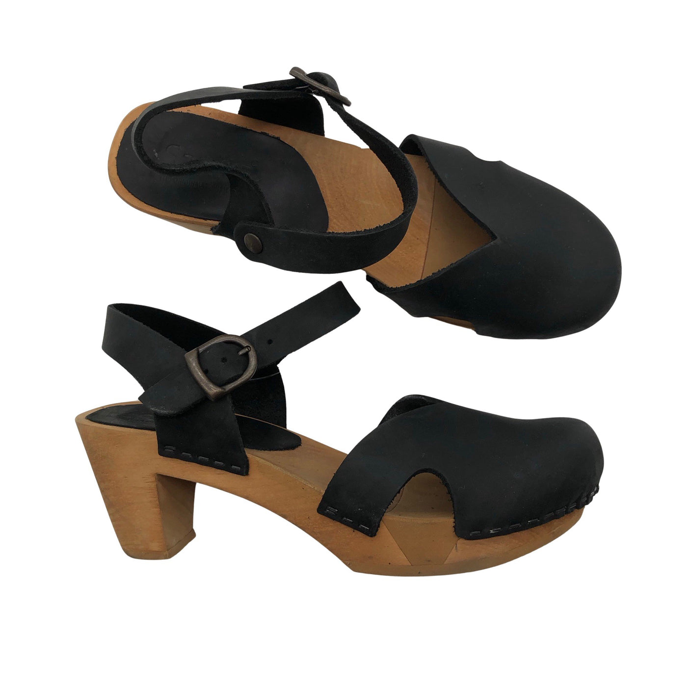 Unisex Janita - Heeled sandals, size 35 - Black (1)