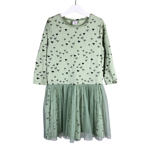 Unisex Polarn O. Pyret - Tricot dress, size 134 - 140 - Green (1)