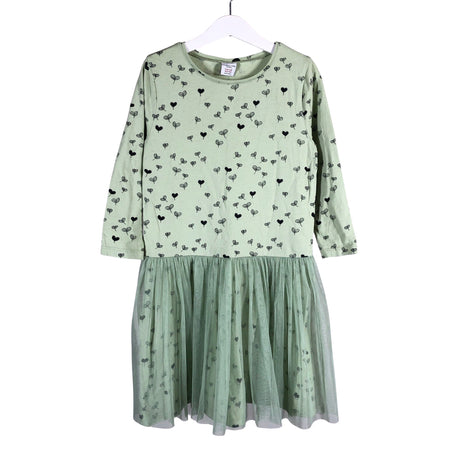 Unisex Polarn O. Pyret - Tricot dress, size 134 - 140 - Green ()