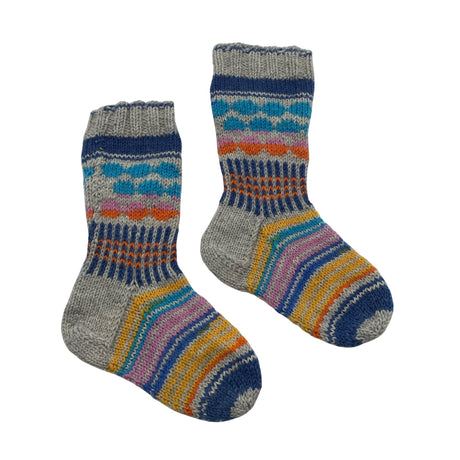 Unisex Handmade - Wool socks, size 34 - Gray ()