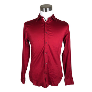 Unisex Riley - Collared shirt, size M - Wine red (1)