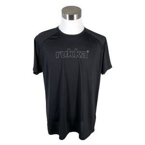 Unisex Rukka - Sports shirt, short sleeve, size XXL - Black (1)