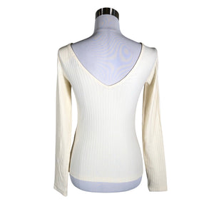 Unisex Anna Field - Tricot shirt, size 38 - Natural white (2)